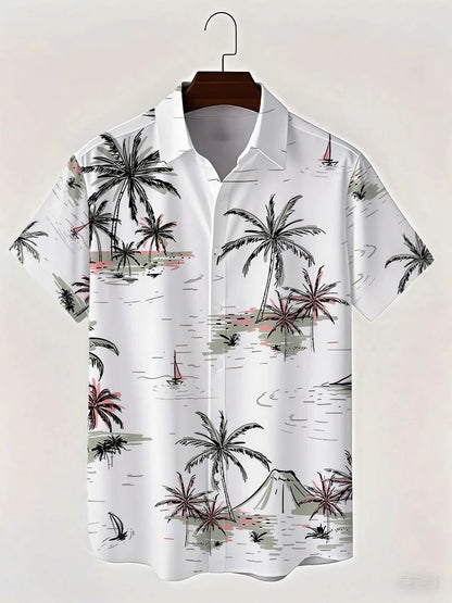 Men Casual Floral Button Short Sleeve Holiday Cool Beach Shirt Hawaiian Fashion Shirt Camicia Uomo Camisas Hawaianas Divertidas