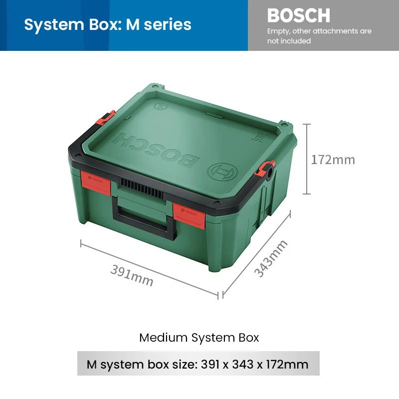 Caixa de Ferramentas Empilhável Bosch System Box Estojo de Ferramentas Multifuncional Empilhável Conjunto S e M Estojo de Transporte Sistema Caixa de Armazenamento