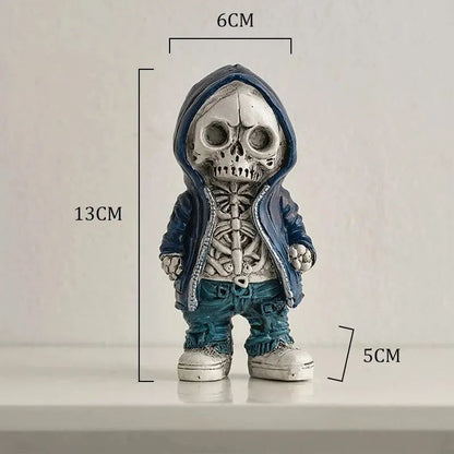 Cool Skeleton Dolls Figurines Skull Resin Statue  Halloween Party Decoration Home Accessories Living Room Bedroom Gift