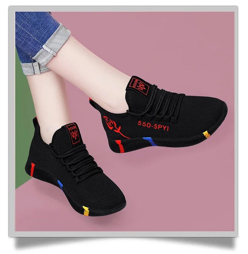 Tenis Feminino 2025 Women Vulcanized Shoes Air Mesh Light Soft Sneakers Female Flats Platform Lace Up Casual Shoes Basket Femme