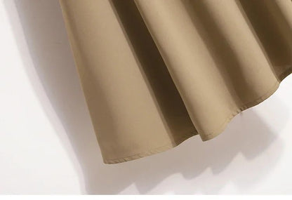 Ladies' Summer High Waist Plus Size Skirts 2026 Mid To Long Flowing Suit Skirt New Style Casual Solid Color A-line Skirt