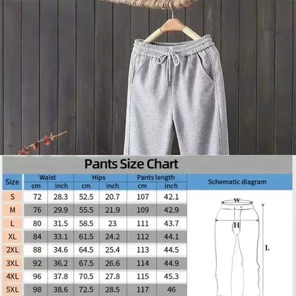 Autumn and winter men's straight knitted sports pants casual comfortable loose straight pants four seasons street wear