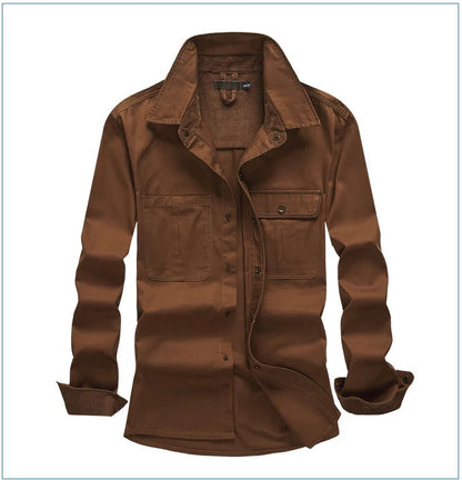 USA SIZE Men Fleece Cargo Cotton Long Sleeve Shirts Man Military Tactic Thick Shirts Winter Man Outdoor Blouses Polo Top Shirt