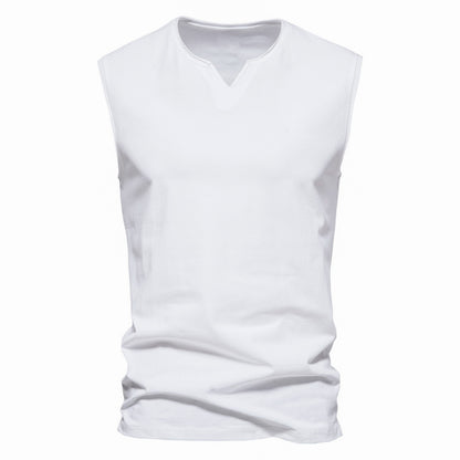 Men's Workout Tank Tops Athletic Training Gym Shirts Vest Cotton Sleeveless T-Shirt
