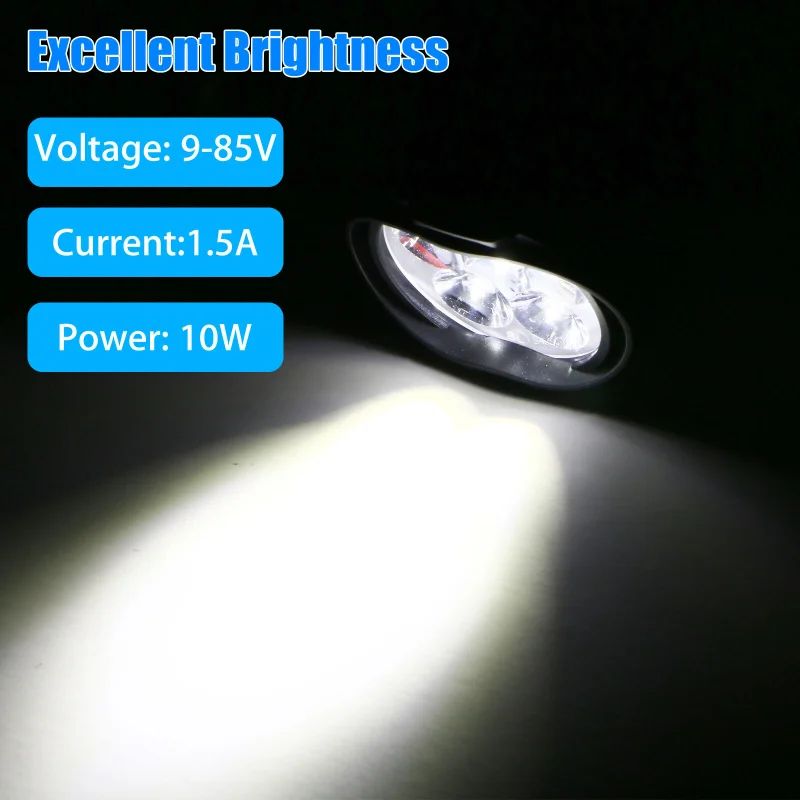 1/4 unidades Farol de motocicleta Luz de trabalho Spot Light 6 LED Auxiliar Farol de motocicleta Lâmpada de neblina de moto Scooter Lâmpadas modificadas