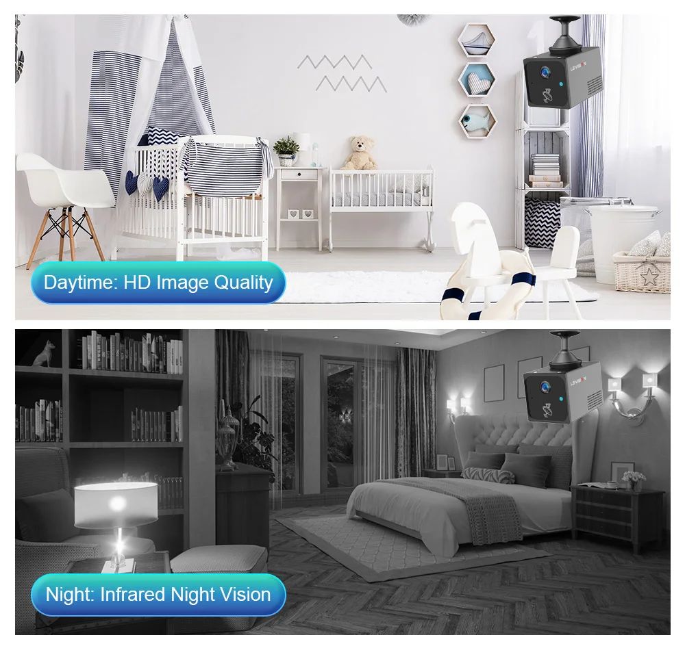 LS VISION Ubox CCTV Camera 4MP 4G Sim Card Or Wifi Home Surveillance Camera Intercom Radar Detection  Mini Baby Security Cam 2K