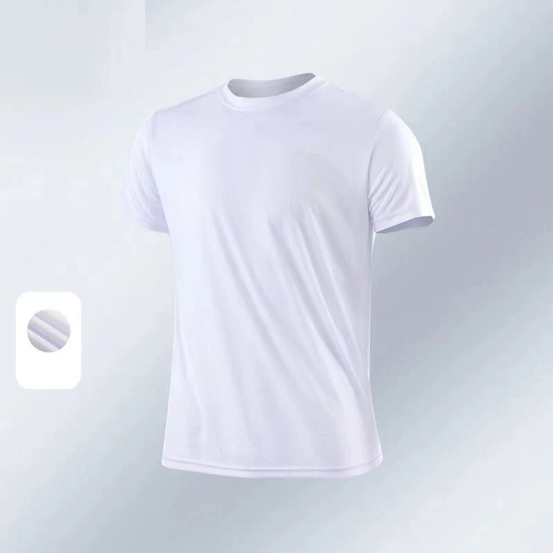 Men Fitness Gym t-Shirt Quick Dry Sport Running Shirts Man Short Sleeve Bodybuilding Top Training Football Jersey Man Sportswear