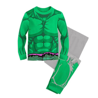 Conjunto de roupa térmica infantil Disney Homem-Aranha Batman Hulk Superman pijama camiseta blusa calça para bebê e criança outono