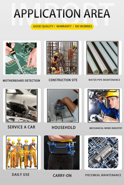 Hardware and electric Tool Bag Multifunction Oxford Cloth Thickened Maintenance Aerial Work Pocket Portable Tool Pocket Waistbag