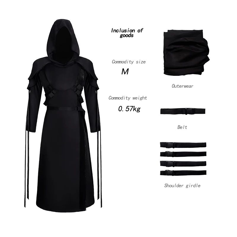 The Ghost Face Cosplay Costume Game Dead Daylight Role Play Uniform Halloween Carnival Party Outfit Men Women Medieval Costume