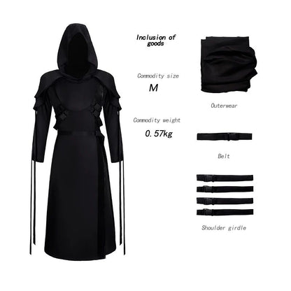 The Ghost Face Cosplay Costume Game Dead Daylight Role Play Uniform Halloween Carnival Party Outfit Men Women Medieval Costume