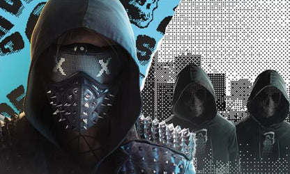 Game Watch Dogs 2 WD2 Mask Marcus Holloway Wrench Cosplay Rivet Face Mask Half Face PVC Plastic Mask Party Cosplay Props