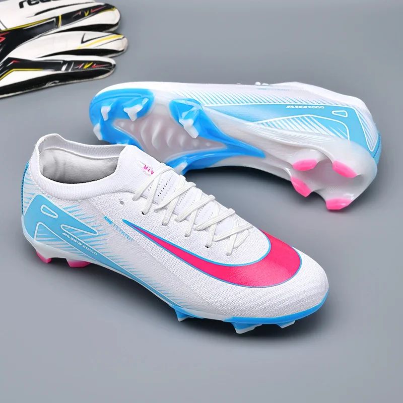 New Men Football Boots Cleats Grass Adult Soccer Shoes Ankle Sport Training Outdoor Ultralight Non-Slip Futsal Comfortable