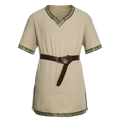 Knight Cosplay Medieval Costume Tunic Halloween Costumes for Men Adult Viking Pirate Disguise Fancy Clothing Carnival Shirts