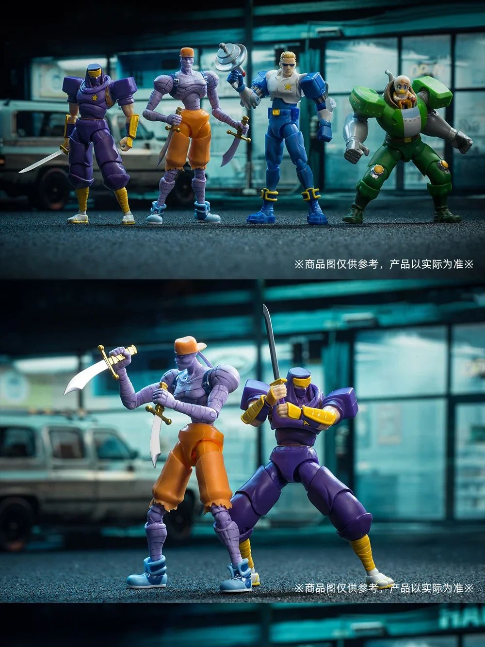 52toys Boneco Captain Commando Mack The Knife Ginzu The Ninja Baby Head Jogo de Fliperama Boneco de Ação 1/18 Brinquedo Presentes de Aniversário