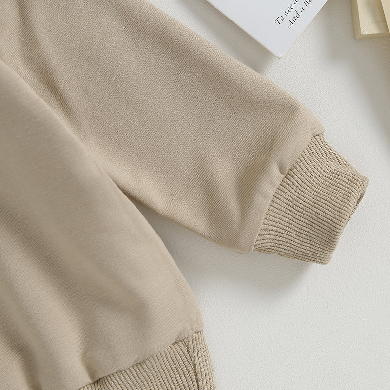 Roupas de Outono Inverno para Bebês Meninos, Conjunto de 2 Peças de Moletom de Manga Comprida com Estampa de Letra "Little Dude" e Calças