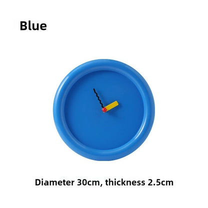 New Wall Mounted Clock Stand Creamy Style Clocks Home Decoration Desktop Silent Wall Decororation Home Garden Dining Room Decor