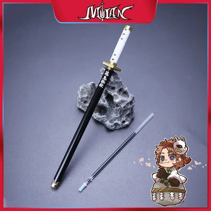 Caneta espadada de ponta de feltro de 7,5 polegadas Demon Slayer Nichirin, modelo de liga de espada, caneta katana Tanjirou, arma de anime Kimetsu No Yaiba, brinquedo Rengoku