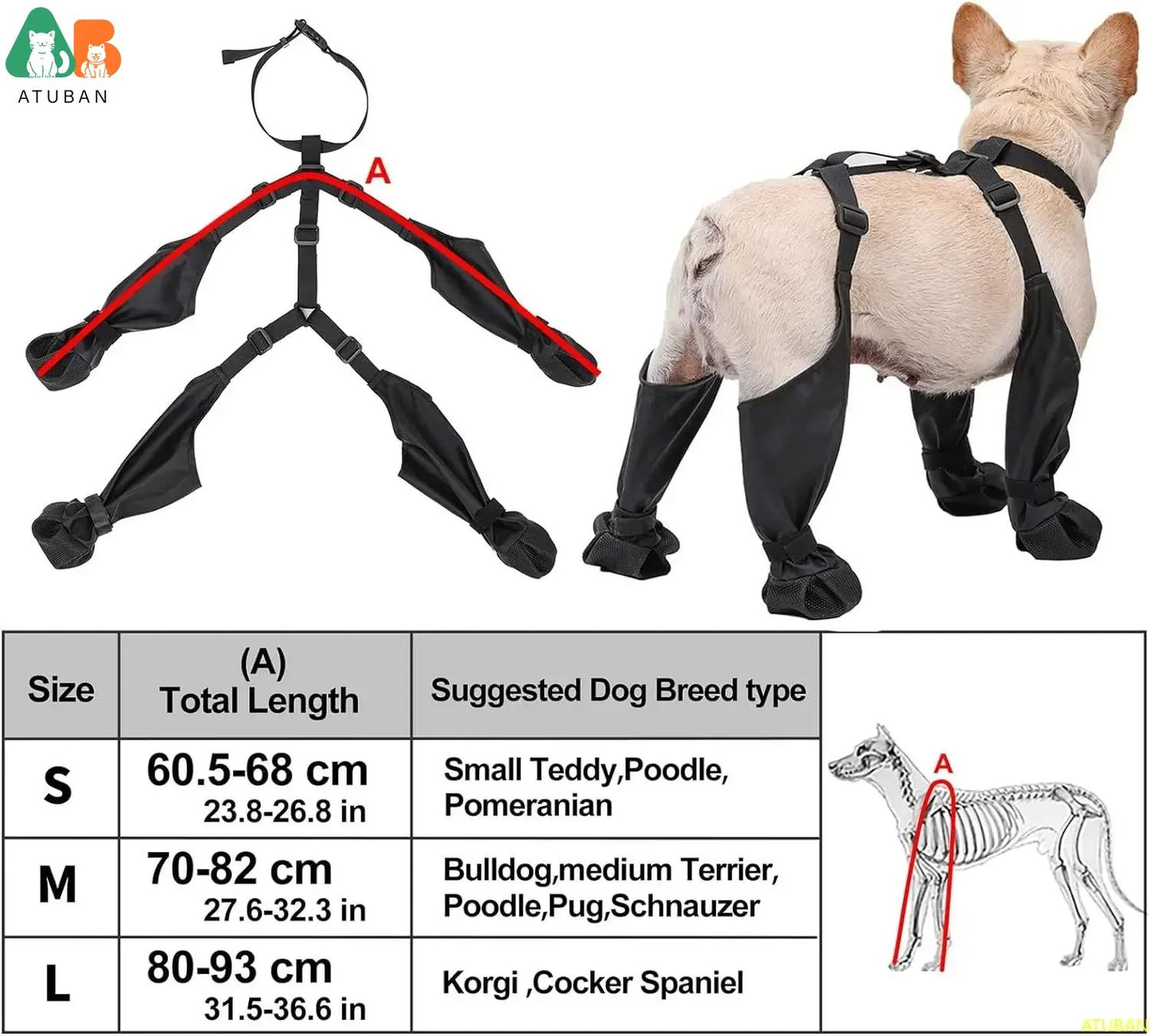 Botas impermeáveis para cães, sapatos antiderrapantes para cães, sola de borracha resistente, protetor de patas de animais de estimação, à prova de sujeira e anti-queda para caminhadas e corridas ao ar livre.