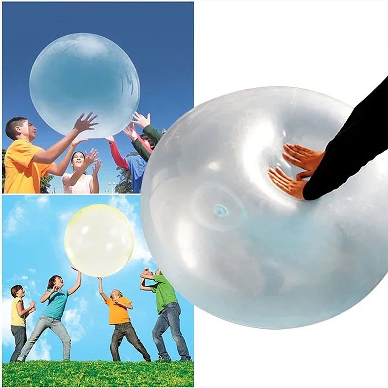 Kids Blow Up Balloon Toy Children Outdoor Soft Air Water Filled Bubble Ball Fun Party Game Summer Gift Inflatable Elastic Ball