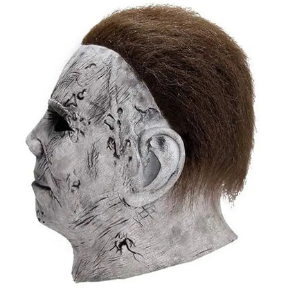 Halloween Michael Myers Mask Scary Killer Full Head Mask Creepy Fire Burn Scar Latex F