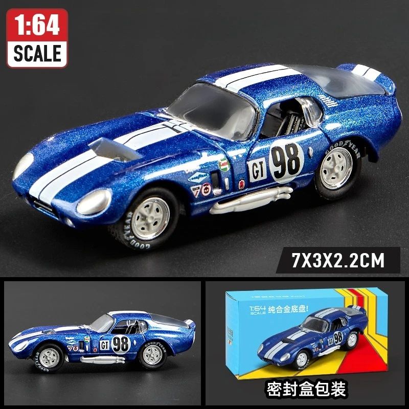 1:64 GT500 Supra Pontiac Carro Esportivo de Liga Modelo Miniatura de Metal Série Escala Veículos Modelo Brinquedo Presente para Crianças