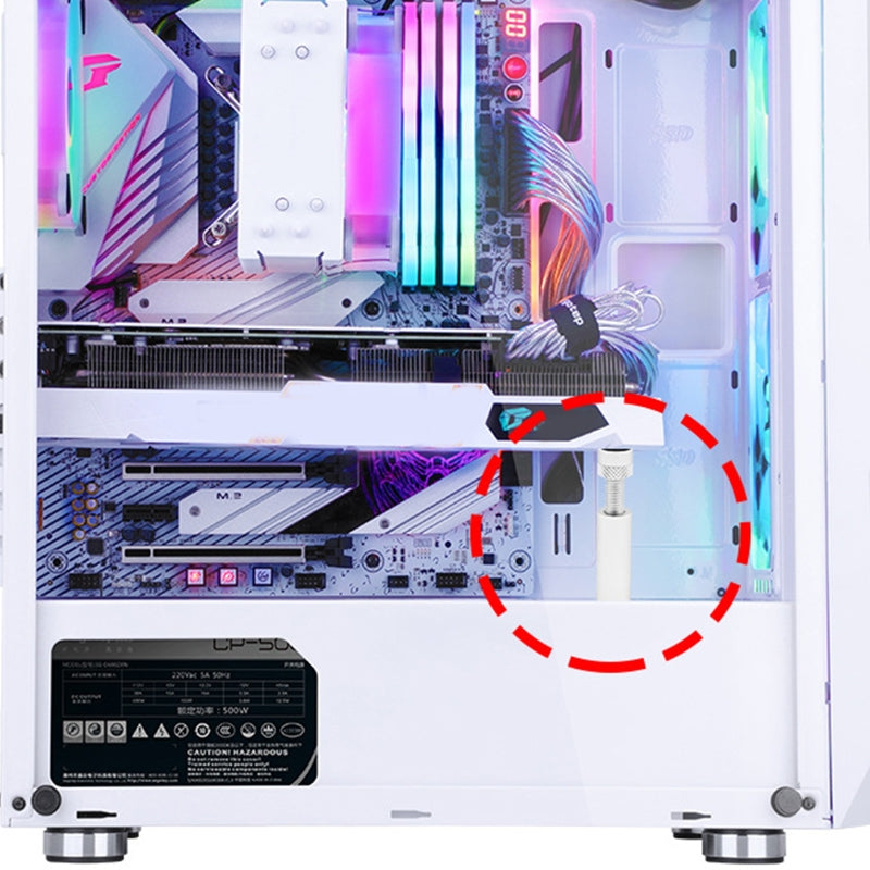 Placa de Vídeo GPU Suporte Ajustável Telescópico Parafuso Liga de Alumínio Suporte Placa de Vídeo Desktop PC