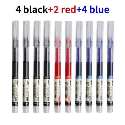 10/20PCS High Quality Needle Type Gel Pens Black Blue Red Ink Straight Liquid Pen  Stationery School & Office Supplies