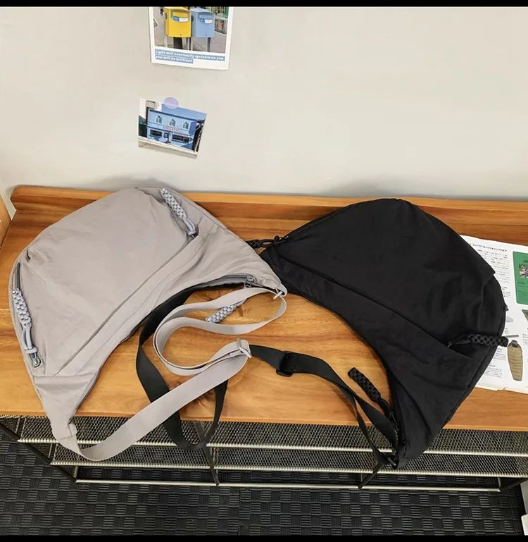 Trendy Women's Soft Cloth Shoulder Bag Solid Color Student Casual Style Big Handbags Crossbody Bags for Women Shoulder Hobos Bag