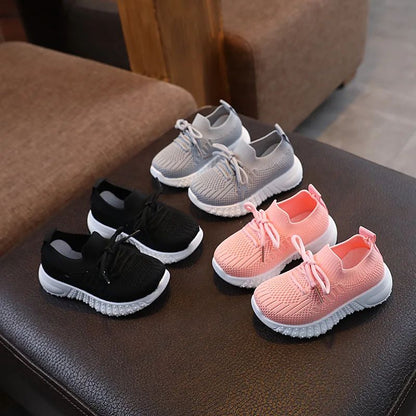 Children Sneakers Spring and Fall Casual Shoes Mesh Breathable Soft Bottom Kids Boys Girls Students Sport Running Tennis Shoes