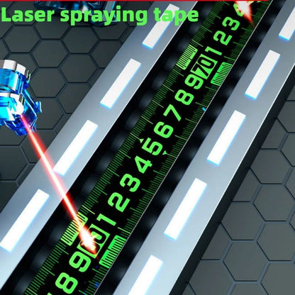 1/5 PCS Fita Métrica de Aço Fluorescente com Trava Automática Régua de Caixa com Código Jato de Tinta a Laser de Alta Precisão Ferramenta de Medição Régua de Medir