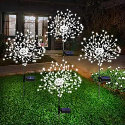 1/2/4Pcs Solar LED Firework Fairy Light Outdoor Garden Decoration Lawn Pathway Light For Patio Yard Party Christmas Wedding