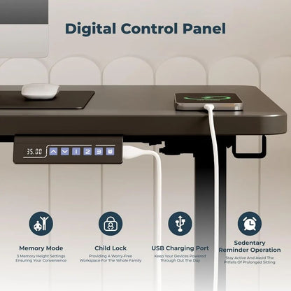 Adjustable Standing Desk, Large 79x31 Inches Standing Desk with Cable Management, Height Adjustable Home Office Computer Desk
