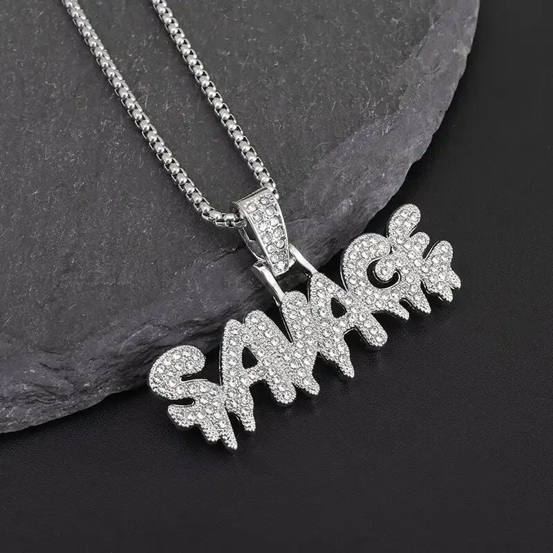 Pingente de Pistola com Gelo Cravejado Bling Colar de Metralhadora Masculino Personalidade Hip Hop Rock Punk Joia Legal para Festa de Rua Presente