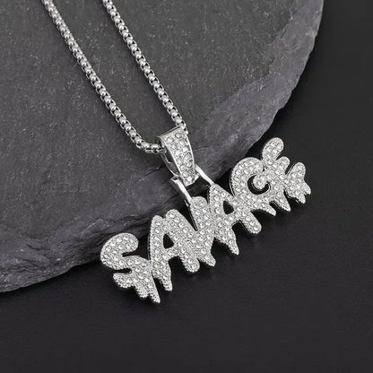 Pingente de Pistola com Gelo Cravejado Bling Colar de Metralhadora Masculino Personalidade Hip Hop Rock Punk Joia Legal para Festa de Rua Presente
