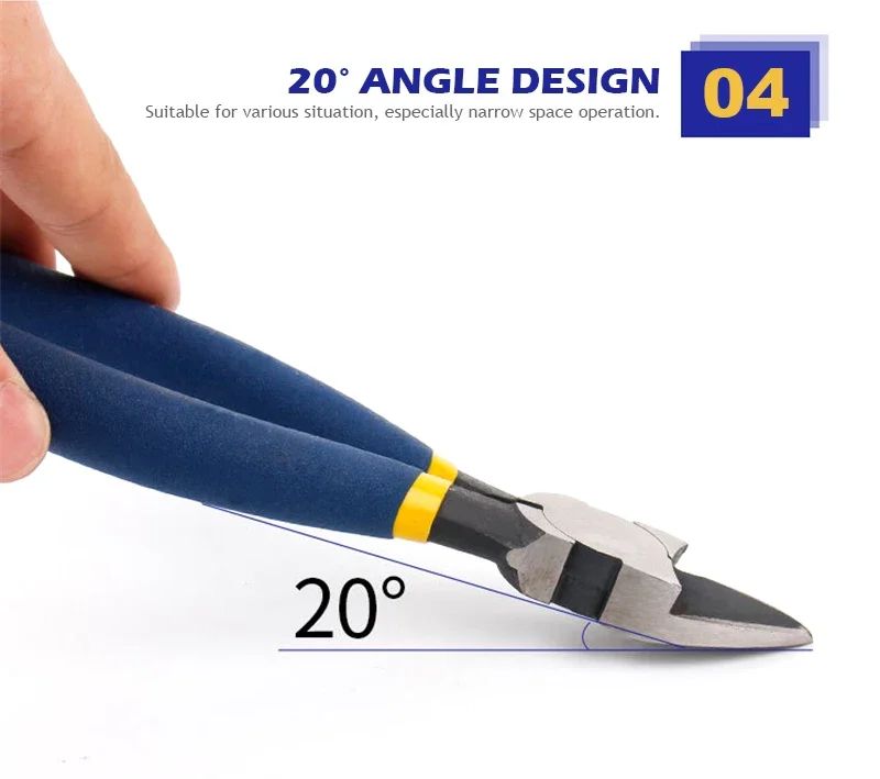 Alicate de Corte Diagonal 5/6 Polegadas Ferramenta Desencapadora de Fios Cortador Lateral Rebarbador de Cabos Alicate Eletricista DIY Ferramentas Manuais de Reparo