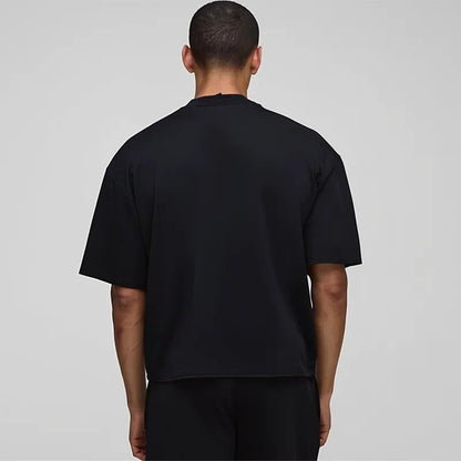Summer Loose Sports Clothing Oversized Boxy Crew Neck T-shirt Mens Heavyweight 240GSM 100% Cotton Half Sleeve T-Shirts Clothing