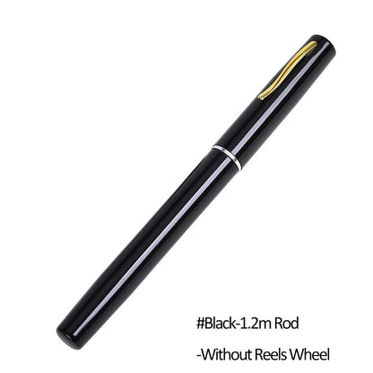 Vara de Pesca Retrátil Compacta Estilo Caneta 1M-1.6M Haste Telescópica Leve em Liga de Alumínio Portátil para Uso Externo Equipamento de Pesca