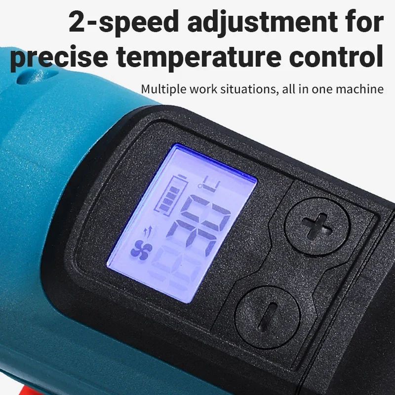 Soprador Térmico a Bateria Makita 18V com Controle de Temperatura de 550°C, Pistola de Ar Quente Portátil com Display LED, para Soldagem, Novo?