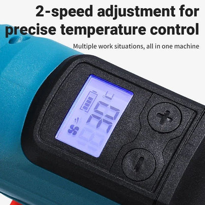 Soprador Térmico a Bateria Makita 18V com Controle de Temperatura de 550°C, Pistola de Ar Quente Portátil com Display LED, para Soldagem, Novo?