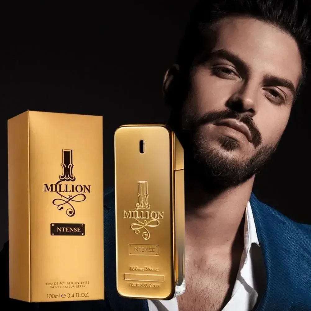 Perfume Men's Woody Perfume Golden Million Gold Brick Extrait - Men's Long-Lasting 100ml  Perfume Pray Fragrance Cologne