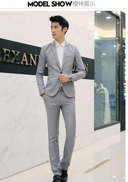 Autumn New Men's Casual Suit Casual Business Office Suit Jacket Solid Trendy Non-ironing Anti-wrinkle Slim Fit Men's Blouse