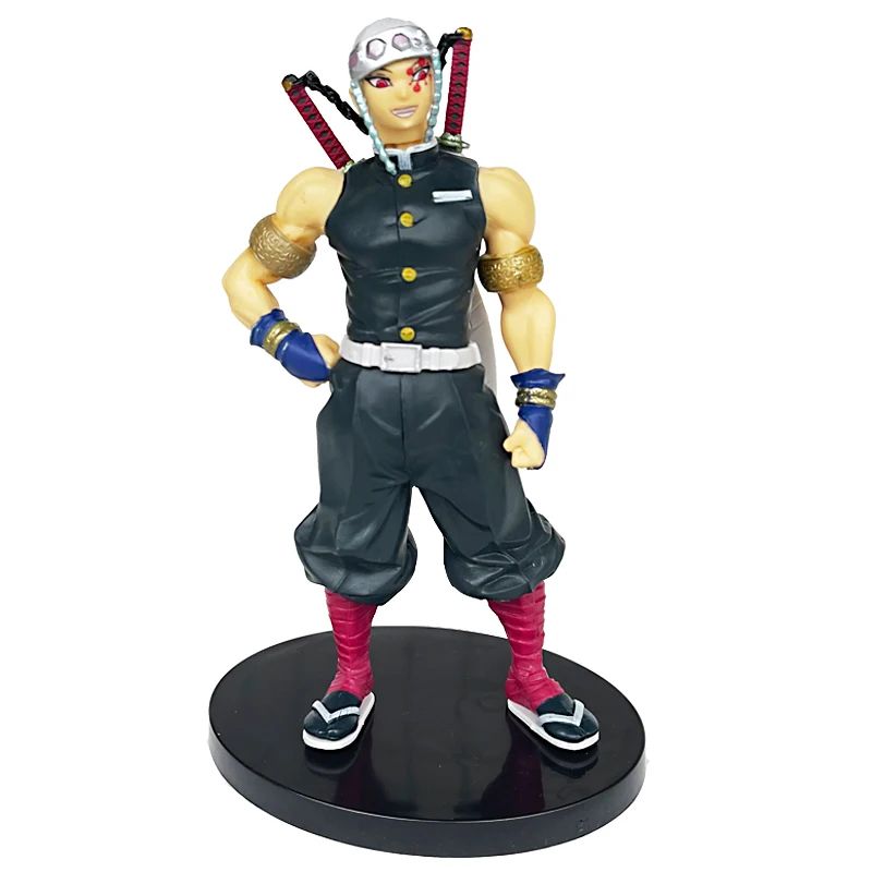 Boneco de Anime Demon Slayer Kimetsu No Yaiba Tanjiro Nezuko Zenitsu Figurine Inosuke Guerreiro Bonecos de Ação Colecionáveis Brinquedo Modelo