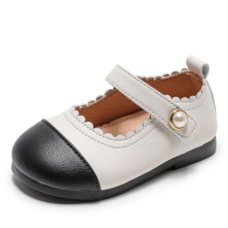 Classic Girls Fashion Princess Shoes New Patchwork Toddler Casual Shoes Spring Autumn Children Versatile Kids Walking Flat Shoes