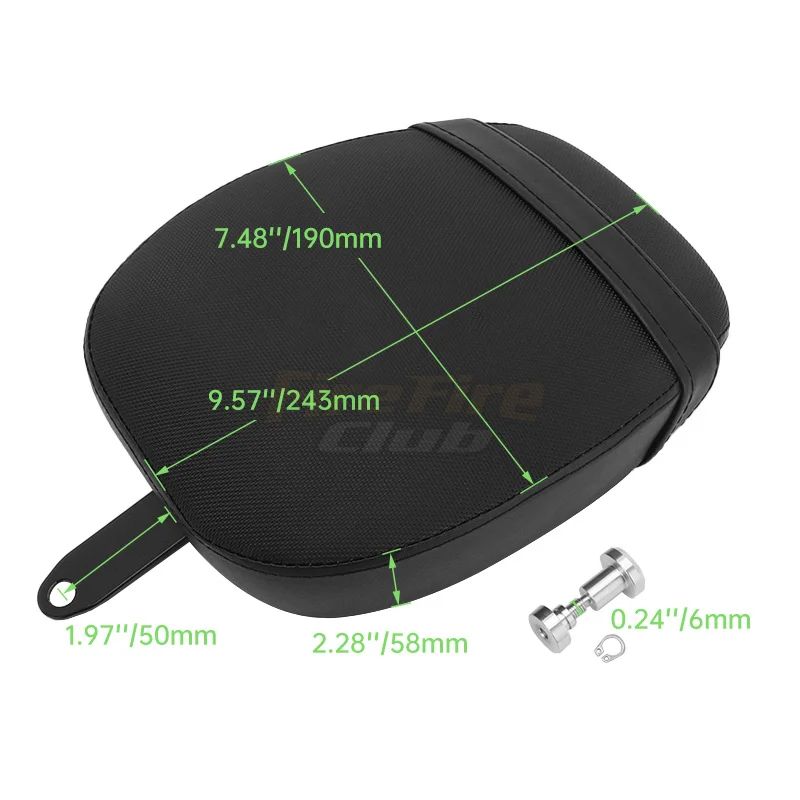 Almofadas de Assento de Para-lama Traseiro em Couro PU para Passageiro para Harley Sportster Forty Eight 48 72 2010-2015