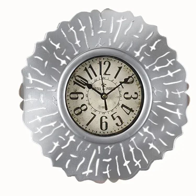 10 Inch Retro Home Wall Decoration Wall Clock Time Accurate Border Three-dimensional Hanging Quartz Clock for Decoration