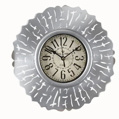 10 Inch Retro Home Wall Decoration Wall Clock Time Accurate Border Three-dimensional Hanging Quartz Clock for Decoration