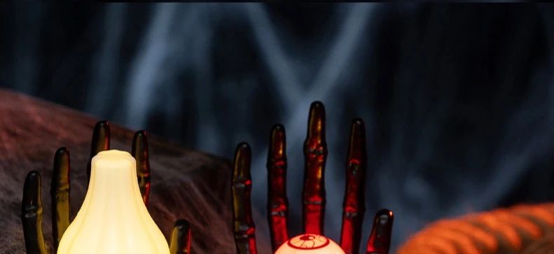 Spooky Atmosphere Decor Halloween Pumpkin Lamp Ghost Hand Light New Prop Eerie Scene Setting Party Decoration Solution