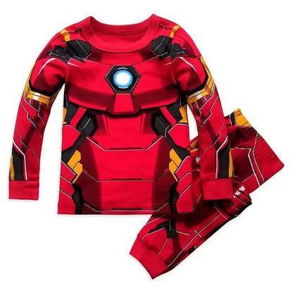 Conjunto de roupa térmica infantil Disney Homem-Aranha Batman Hulk Superman pijama camiseta blusa calça para bebê e criança outono