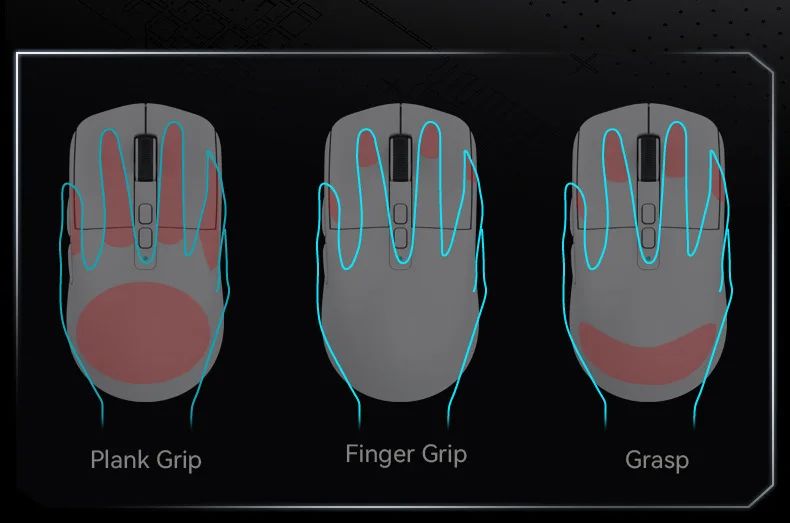 Attack Shark X6 Wireless Ergonomic Gaming Mouse Adjustable DPI Wired 2.4G/Bluetooth High Precision Rechargeable Mice